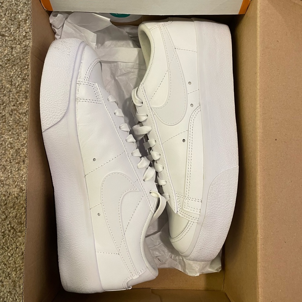 White Platform Nike Vintage Blazer size 7.5